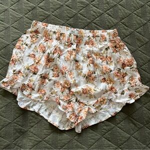 Maaji Floral Print Ruffle Lounge Shorts Small